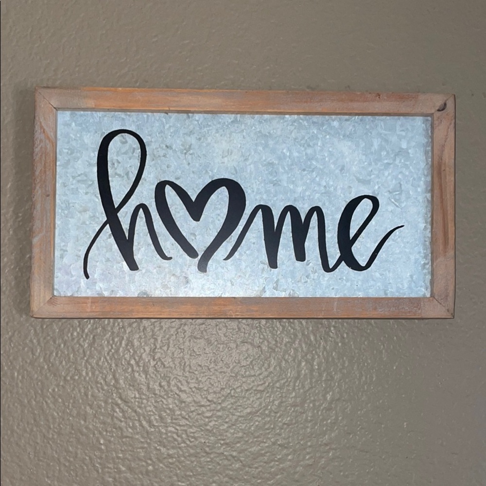 Hobby Lobby Rustic Home Wall Decor Sign with Black Lettering